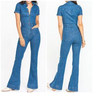 Show Me Your Mumu Everhart Jumpsuit Lunar Blue M